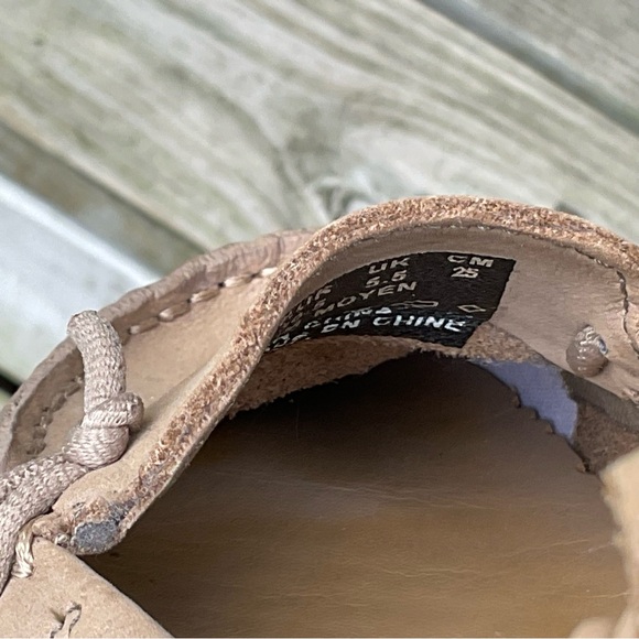 Hush Puppies Ballet Flats Leather Taupe Tan Moccasin HPO Flex Slip On Size 7.5 M - Picture 15 of 16